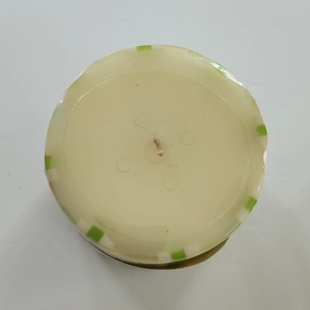 Vintage Martha Stewart Green and Cream Striped Spring Peony 🌸 Scented Candle